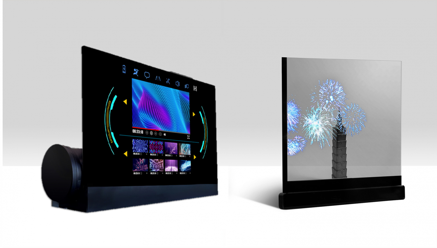 可捲式、折疊性、高透明